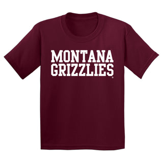 Montana Grizzlies Basic Block Youth T-Shirt - Maroon