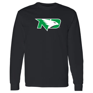 North Dakota Primary Logo Long Sleeve - Black