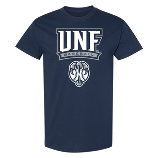 North Florida Ospreys Arch Logo Baseball T-Shirt - Navy