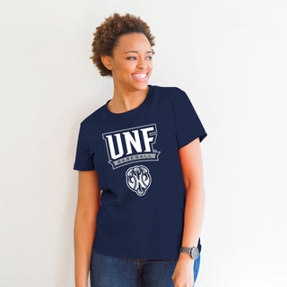 North Florida Ospreys Arch Logo Baseball T-Shirt - Navy