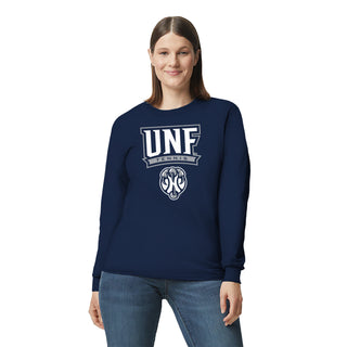 North Florida Ospreys Arch Logo Tennis Long Sleeve T-Shirt - Navy