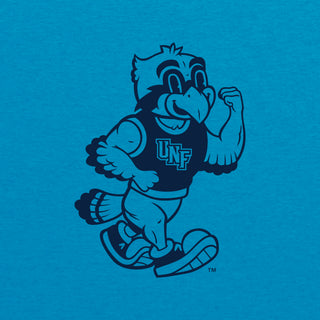 North Florida Friendly Ozzie Mascot Logo T-Shirt - Heather Sapphire