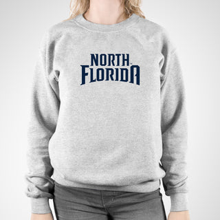 North Florida Athletic Wordmark Crewneck - Sport Grey