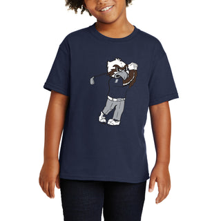 North Florida Ospreys Golf Mascot Youth T-Shirt - Navy