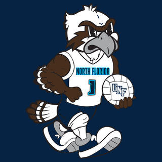 North Florida Ospreys Volleyball Mascot Youth T-Shirt - Navy