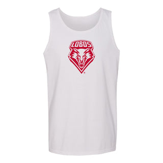 University of New Mexico Lobos Primary Logo Cotton Tank Top - White