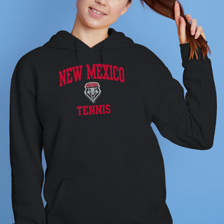 New Mexico Lobos Arch Logo Tennis Hoodie - Black