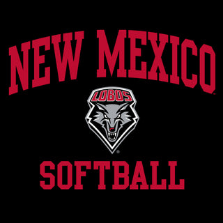 New Mexico Lobos Arch Logo Softball T-Shirt - Black