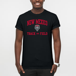 New Mexico Lobos Arch Logo Track & Field T-Shirt - Black