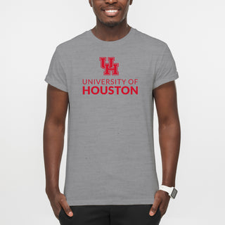 University of Houston Cougars Institutional Logo Short Sleeve T Shirt - Sport Grey