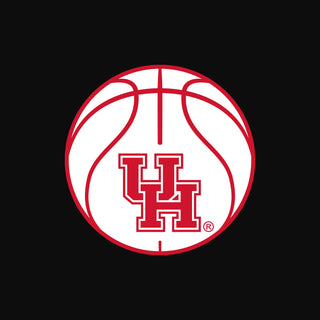 Houston Basketball Outline LC EMB BTB Quarter Zip Sweatshirt - Black