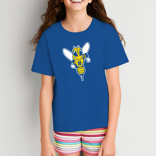 University of Rochester Yellowjackets Primary Logo Youth Short Sleeve T Shirt - Royal