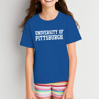 Pittsburgh Panthers Basic Block Youth T-Shirt - Royal