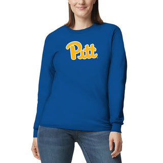 Pittsburgh Panthers Primary Logo Long Sleeve T-Shirt - Royal