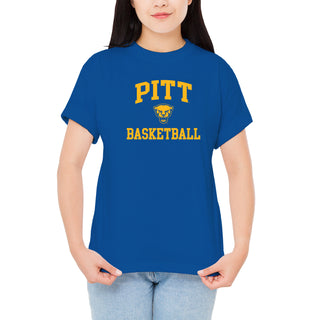 Pittsburgh Panthers Arch Logo Basketball T-Shirt - Royal