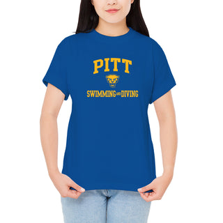 Pittsburgh Arch Logo Swimming & Diving T-Shirt - Royal