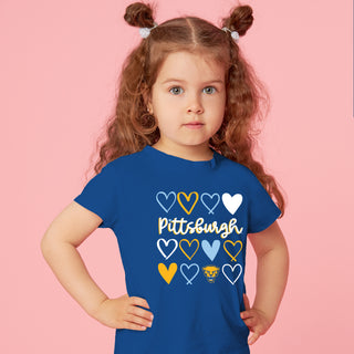Pittsburgh Hearts Toddler T-Shirt - Royal