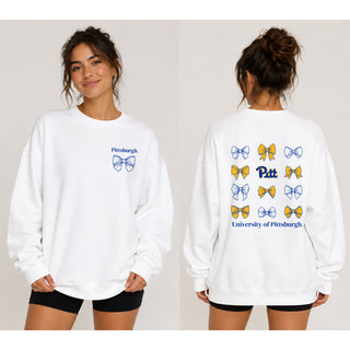 Pittsburgh Bow Bliss Crewneck - White