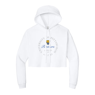 Pittsburgh Roundabout Women’s Cropped Fleece Hoodie - White
