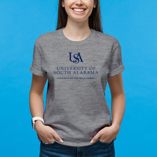 South Alabama Jaguars Institutional Logo T Shirt - Sport Grey