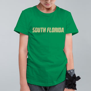South Florida Bulls Basic Block Youth T-Shirt - Irish Green