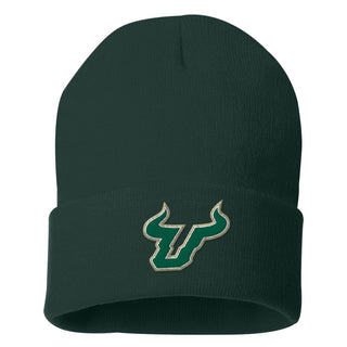 South Florida Bulls Primary Logo Cuffed Beanie - One Size - Forest Green