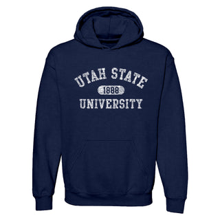 Utah State Aggies Athletic Arch Hoodie - Navy