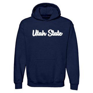 Utah State Aggies Basic Script Hoodie - Navy