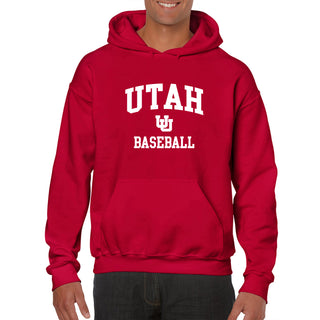 Utah Utes Arch Logo Baseball Hoodie - Red