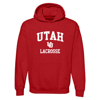 Utah Utes Arch Logo Lacrosse Hoodie - Red