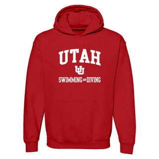 Utah Utes Arch Logo Swimming & Diving Hoodie - Red