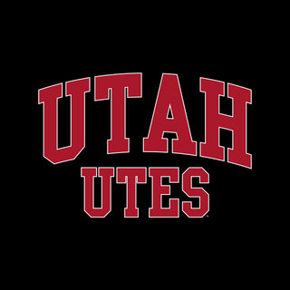 Utah Utes Front Back Print T-Shirt - Black