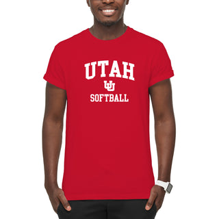 Utah Utes Arch Logo Softball T-Shirt - Red