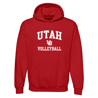 Utah Utes Arch Logo Volleyball Hoodie - Red