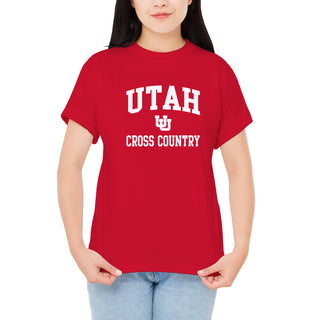 Utah Utes Arch Logo Cross Country T-Shirt - Red