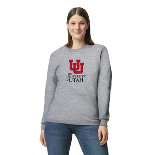 Utah Institutional Logo Long Sleeve - Sport Grey