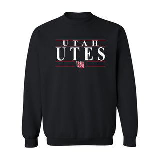 Utah Utes Headline Crewneck - Black