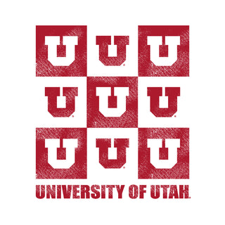 Utah Utes Checkerbox JA BTB Crewneck - White