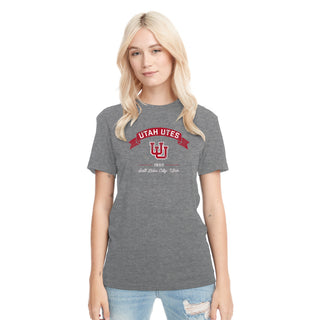 Utah Utes Ribbon Arc NLA Triblend T-Shirt - Premium Heather