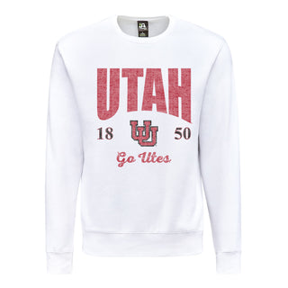 Utah Utes Giving Noise JA BTB Crewneck - White