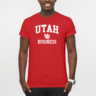 Utah Utes Arch Logo Business T-Shirt - Red