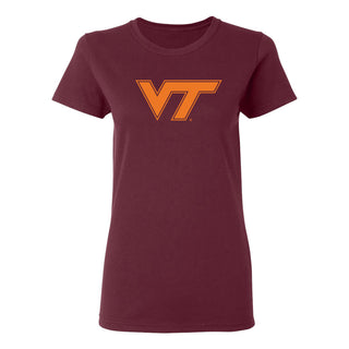 Virginia Tech Primary Logo Womens T-Shirt - Maroon