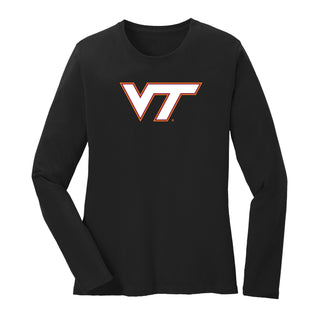 Virginia Tech Primary Logo Women's Long Sleeve - Black