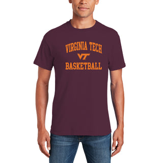 Virginia Tech Arch Logo Basketball T-Shirt - Maroon