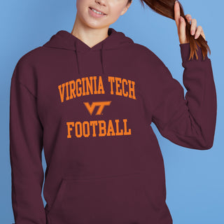 Virginia Tech Arch Logo Football Hoodie - Maroon