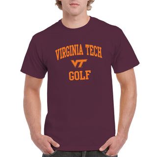 Virginia Tech Arch Logo Golf T-Shirt - Maroon