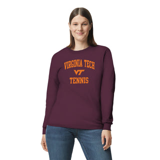 Virginia Tech Arch Logo Tennis Long Sleeve - Maroon