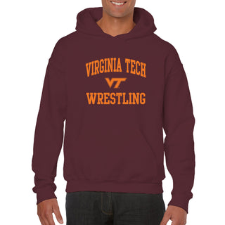 Virginia Tech Arch Logo Wrestling Hoodie - Maroon