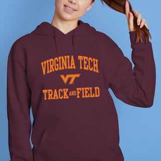 Virginia Tech Arch Logo Track & Field Hoodie - Maroon
