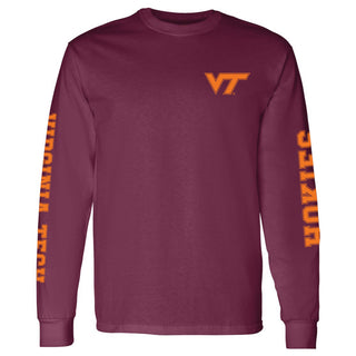 Virginia Tech Double Sleeve Long Sleeve - Maroon